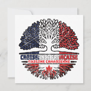 Kanadisches Flag Frankreich Tree Roots Karte
