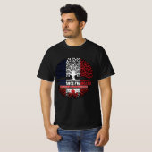 Kanadisches Flag Frankreich Tree Roots T-Shirt (Vorne ganz)