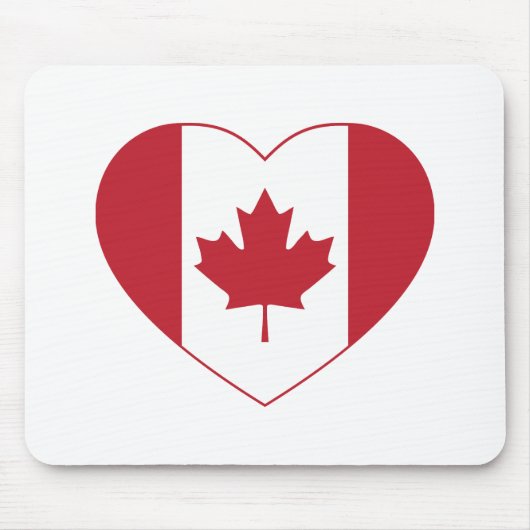 Kanadisches Flag-Herz-Maus-Pad Mousepad (Vorne)