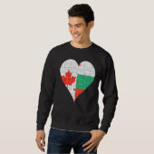Kanadisches Flag Herz Sweatshirt (Vorne ganz)