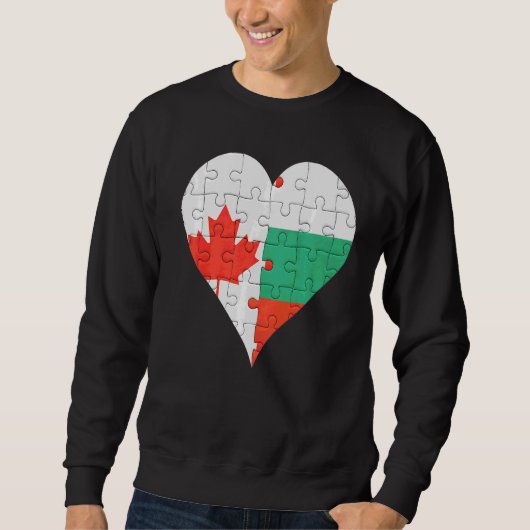 Kanadisches Flag Herz Sweatshirt (Vorderseite)
