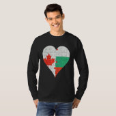 Kanadisches Flag Herz T-Shirt (Vorne ganz)