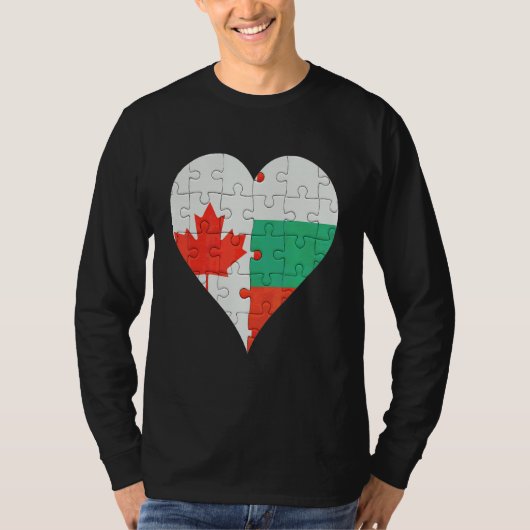 Kanadisches Flag Herz T-Shirt (Vorderseite)