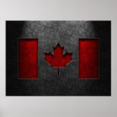Kanadisches Flag Stone Texture Repost Poster (Vorne)