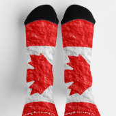 Kanadisches Flaggen-Design Socken (Oben)
