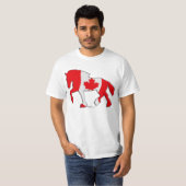 Kanadisches Flaggen-Entwurfs-Pferd T-Shirt (Vorne ganz)