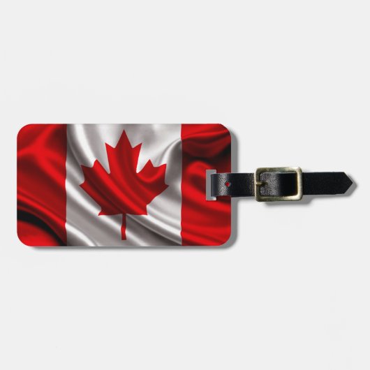 Kanadisches Flaggen-Gewebe Gepäckanhänger (Vorderseite horizontal)