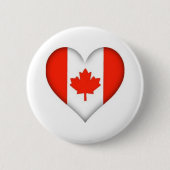 Kanadisches Flaggen-Herz Button (Vorderseite)
