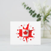 kanadisches Flaggendesign Postkarte (Stehend Vorderseite)
