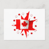 kanadisches Flaggendesign Postkarte (Vorderseite)