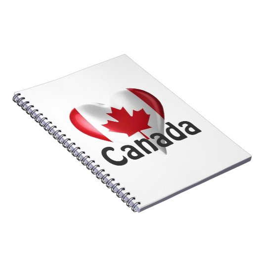 Kanadisches Flaggenherz Notizblock (Rechte Seite)