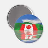 Kanadisches Flaggenland Magnet (Vorderseite/Rückseite)