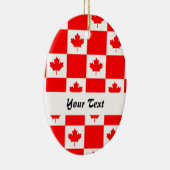 Kanadisches Flaggenmuster Keramikornament (Rechts)