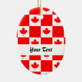 Kanadisches Flaggenmuster Keramikornament (Hinten)