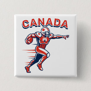 Kanadisches Fussball-Team Dynamische Patriotische Button