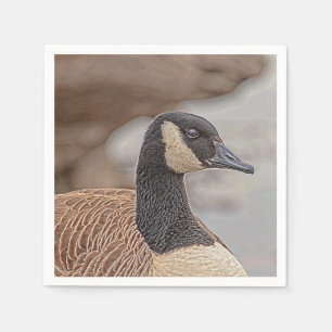 Kanadisches Gans-Porträt Serviette