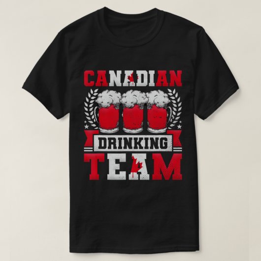 Kanadisches Getränketeam, T - Shirt am Biertag (Design vorne)