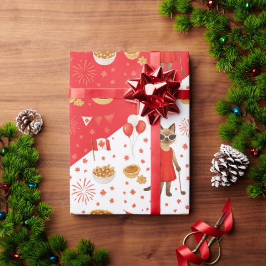 Kanadisches Golf Gegerät für Katzen-Liebhaber Geschenkpapier (Feiertagsgeschenk)