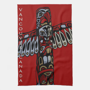 Kanadisches Handtuch Native Totem Pole Vancouver H
