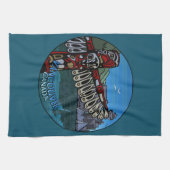 Kanadisches Handtuch Native Totem Pole Vancouver H (Horizontal)
