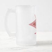 Kanadisches Hockey-Flag-Logo Mattglas Bierglas (Links)