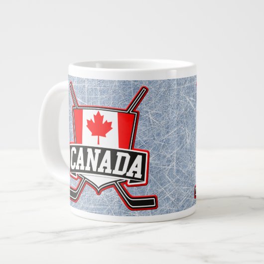 Kanadisches Hockey-Logo Große Tasse (Vorderseite Links)
