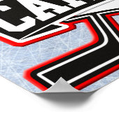 Kanadisches Hockey-Logo Poster (Ecke)
