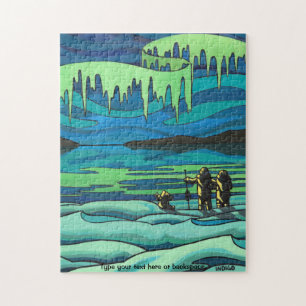 Kanadisches Kunstpuzzle Personalisierte Winterland Puzzle