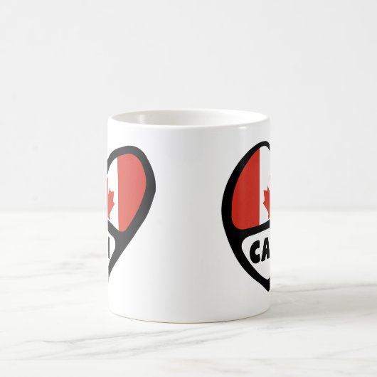 kanadisches Ländercode-Flag-Herz, CAN Kaffeetasse (Mittel)
