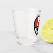 kanadisches Ländercode-Flag-Herz, CAN Schnapsglas (Links)