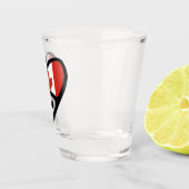 kanadisches Ländercode-Flag-Herz, CAN Schnapsglas (Rechts)