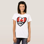 kanadisches Ländercode-Flag-Herz, CAN T-Shirt (Vorne ganz)