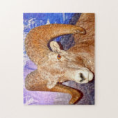 Kanadisches Langhornschaf. Puzzle (Vertikal)