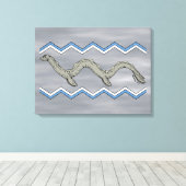 Kanadisches Monster und Zigzags Leinwanddruck (Insitu (Holzboden))