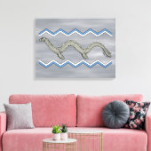 Kanadisches Monster und Zigzags Leinwanddruck (Insitu (Wohnzimmer))