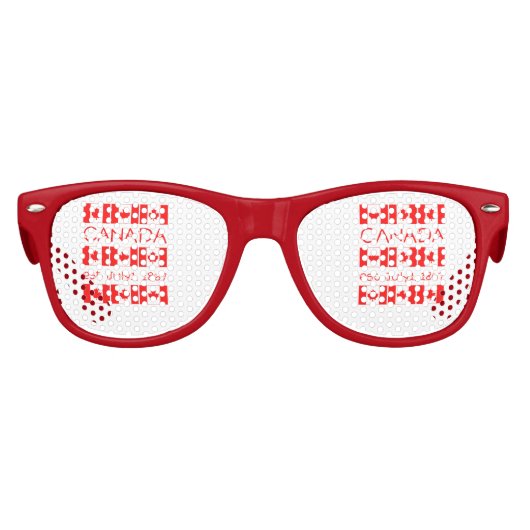 kanadisches Muster für das kanadische Ahornblatt Partybrille (Vorderseite)