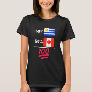 Kanadisches Plus Uruguayan-Mix-Fahne T-Shirt