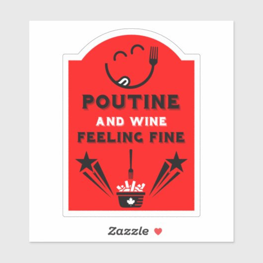 Kanadisches Poutine-Festival Aufkleber (Blatt)