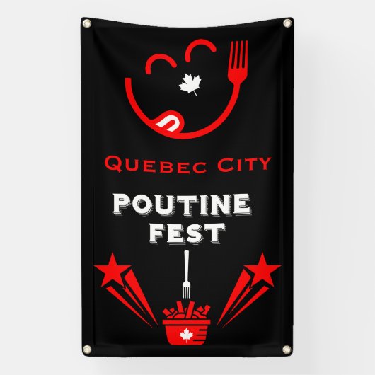 Kanadisches Poutine-Festival Banner (Vertikal)