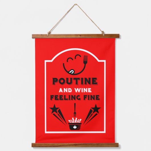 Kanadisches Poutine-Festival Wandteppich Mit Holzrahmen (Vorderseite)