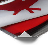 Kanadisches Poutine mit Tasse Kaffee Poster (Ecke)