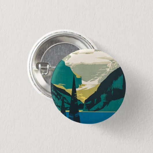 Kanadisches Rockies-Button Button (Vorne & Hinten)