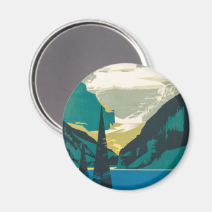 Kanadisches Rockies Retro-Vintage-Plakat Magnet