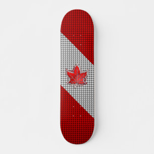 Kanadisches Rotahorn-Blatt in den Skateboard