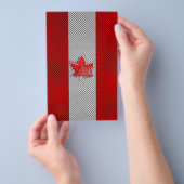 Kanadisches Rotes Ahornblatt auf Carbon Fibre Prin Flyer (Handgriff)