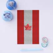 Kanadisches Rotes Ahornblatt auf Carbon Fibre Prin Flyer (Einzeln)