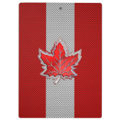 Kanadisches Rotes Ahornblatt auf Carbon Fibre Prin Klemmbrett (Rückseite)