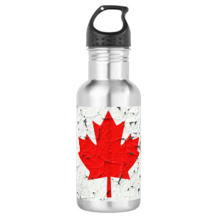Kanadisches rotes Ahornblatt CANADA abblätternde L Edelstahlflasche