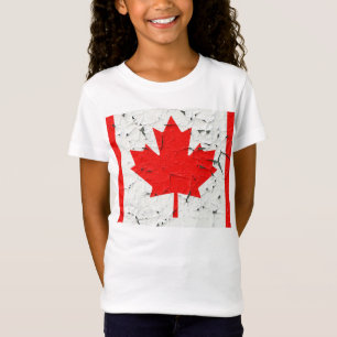 Kanadisches rotes Ahornblatt CANADA abblätternder T-Shirt