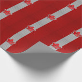 Kanadisches Rotes Ahornblatt im Stil von Kohlensto Geschenkpapier (Ecke)